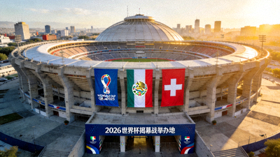 墨西哥城阿兹特克体育场外观，2026世界杯揭幕战举办地