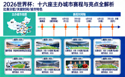 聚焦2026世界杯：十六座主办城市赛程安排与关键比赛时间详解，深入分析每座城市的比赛分配与亮点