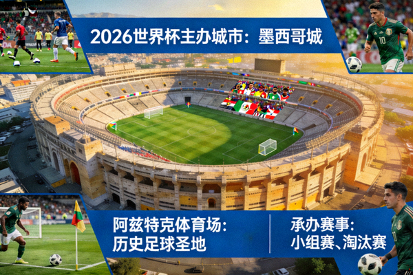 2026世界杯主办城市墨西哥城的阿兹特克体育场，历史悠久的足球圣地，将承办小组赛和淘汰赛