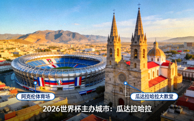 2026世界杯主办城市瓜达拉哈拉，阿克伦体育场及教堂建筑