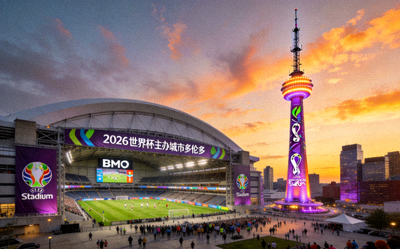 2026世界杯主办城市多伦多，BMO体育场及CN塔