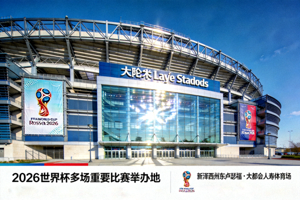 大都会人寿体育场外观，位于新泽西州东卢瑟福，2026世界杯将在此举办多场重要比赛