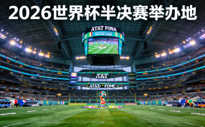 达拉斯AT&T体育场，拥有巨型屏幕，2026世界杯半决赛举办地之一